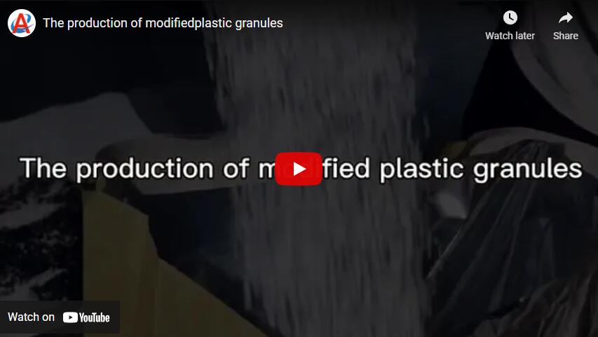 The production of modifiedplastic granules