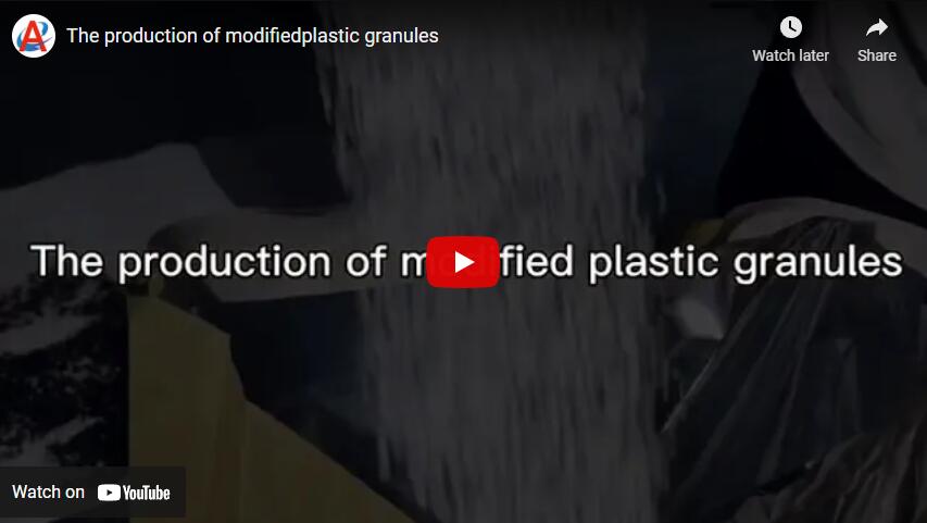 The production of modified plastic granules